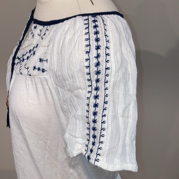 Women’s boho LUCKY BRAND 🍀 Ruthie Embroidered Top ~ size Large - Picture 5 of 9
